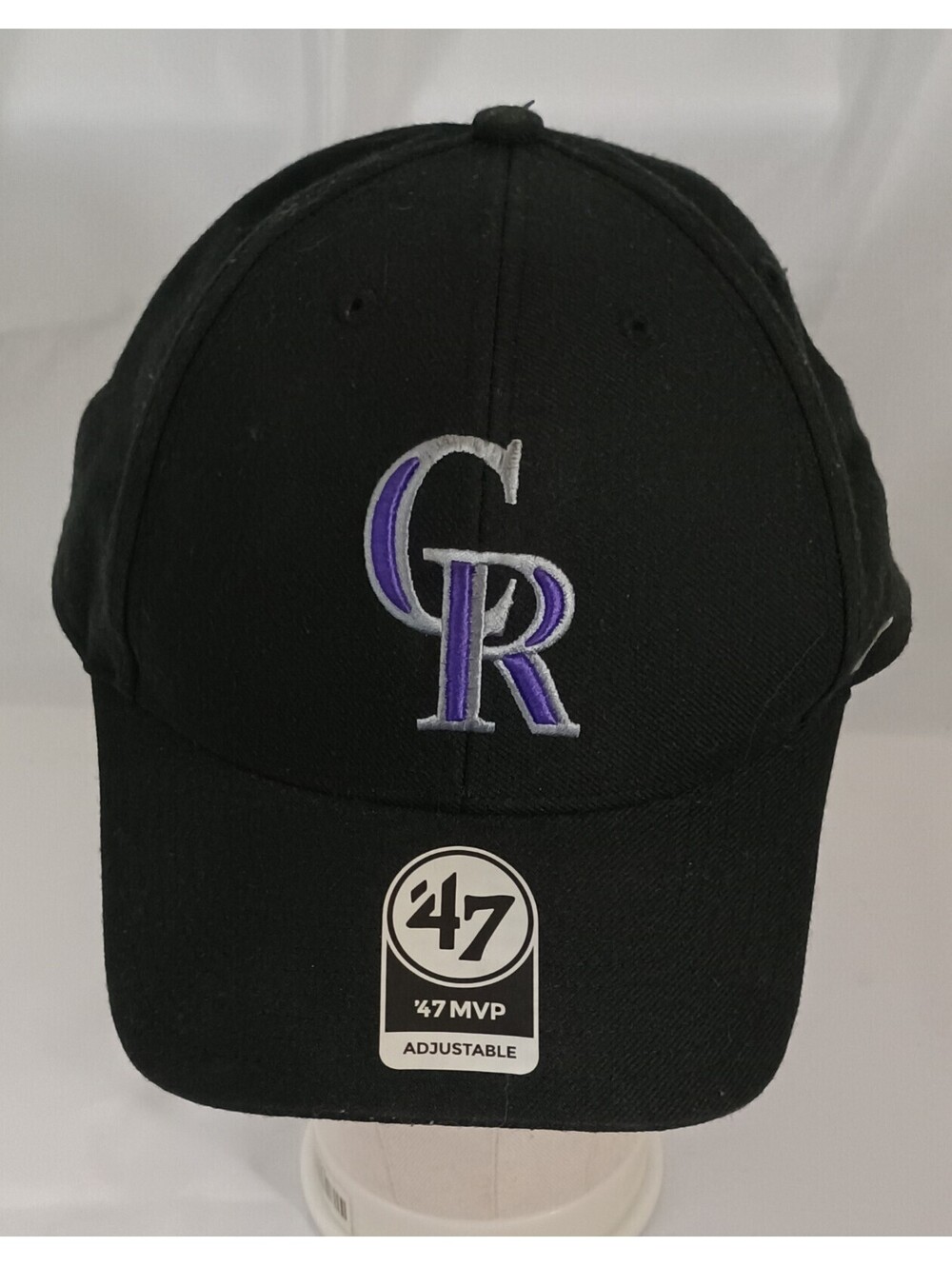 Colorado ROCKIES 47 MVP Adjustable Genuine MLB B-MVP27WBV-BKE Cap OSF Black NEW